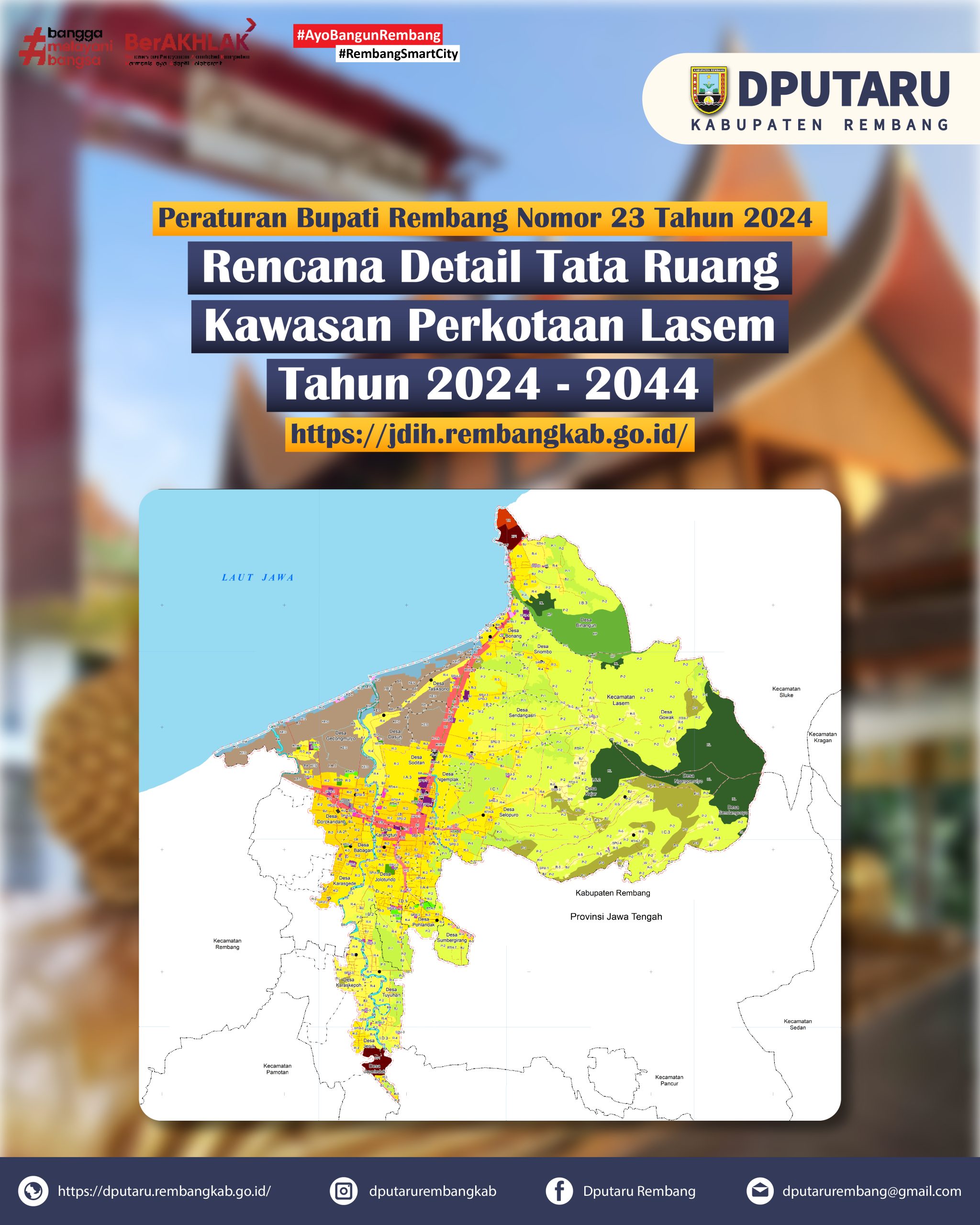 PERATURAN BUPATI REMBANG NOMOR 23 TAHUN 2024 TENTANG RENCANA DETAIL TATA RUANG KAWASAN PERKOTAAN LASEM TAHUN 2024 - 2044