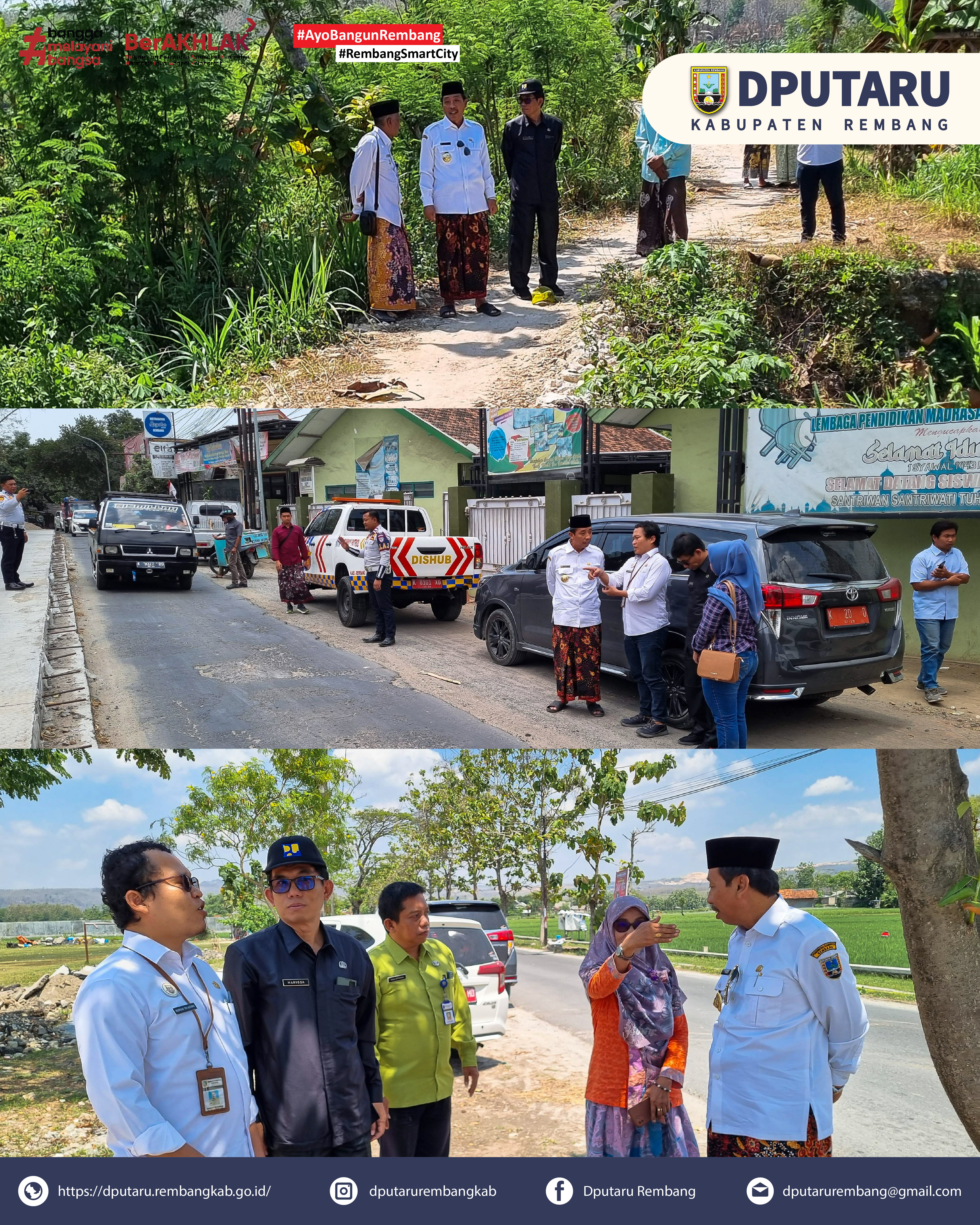 KUNJUNGAN LAPANGAN BUPATI REMBANG BERSAMA JAJARAN DPUTARU KABUPATEN REMBANG